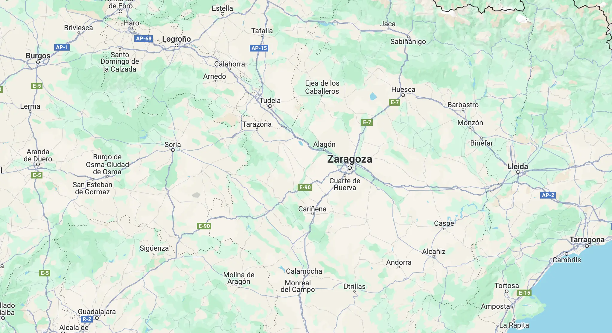 Zaragoza-Map Zaragoza-Map